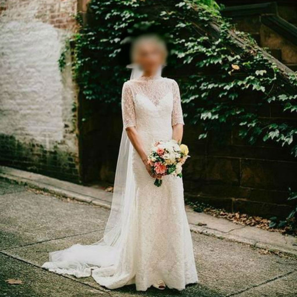 Watters Lace Wedding Dress in Cream